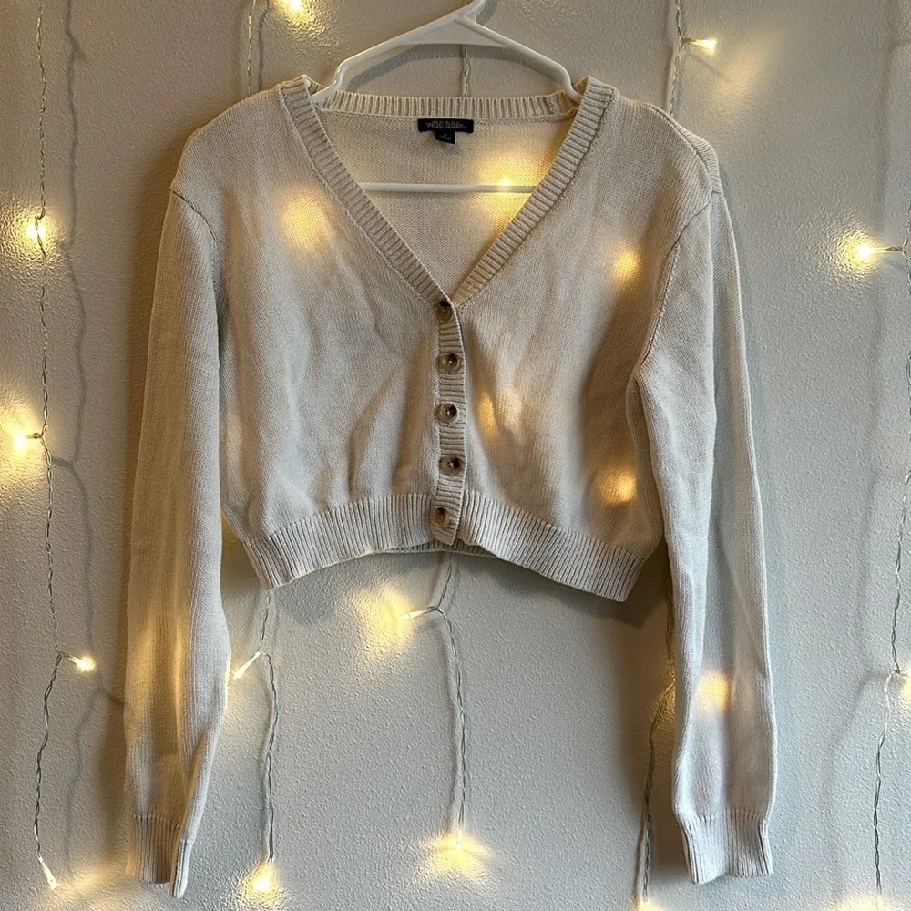 Wild Fable Cream Knit Cropped Cardigan​​​